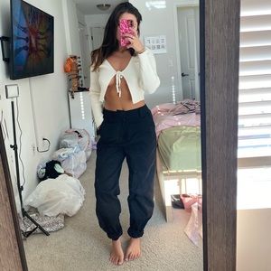 i am gia black cargo pants